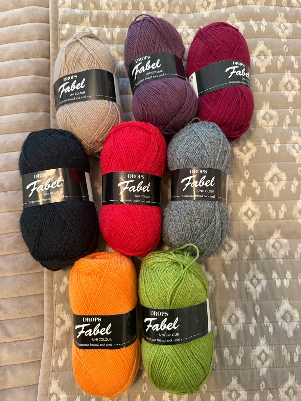 Fabel Assorted Color Yarn Pack - 8 Skeins